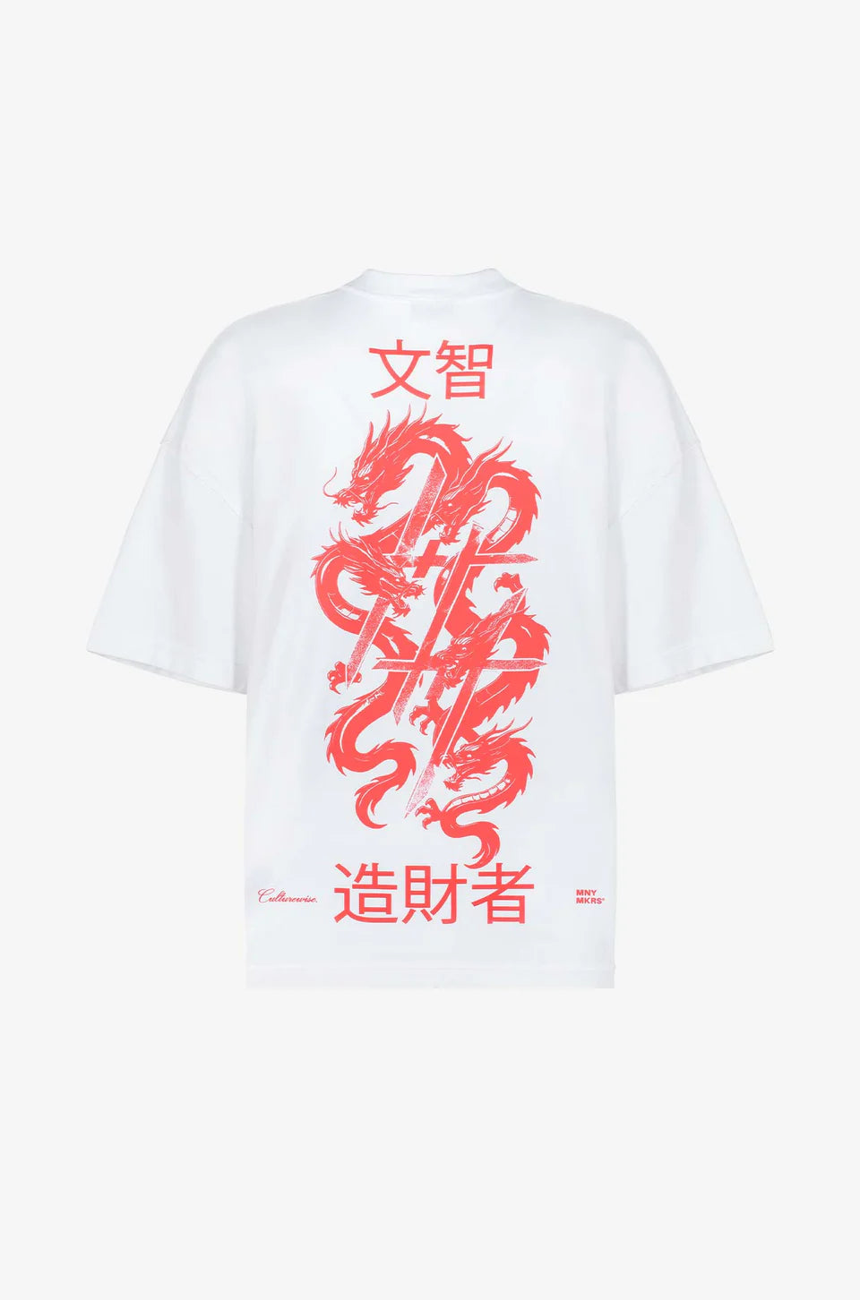 Culturewise Camiseta Blanca Japan Dragon CWTO-JAPDRAG