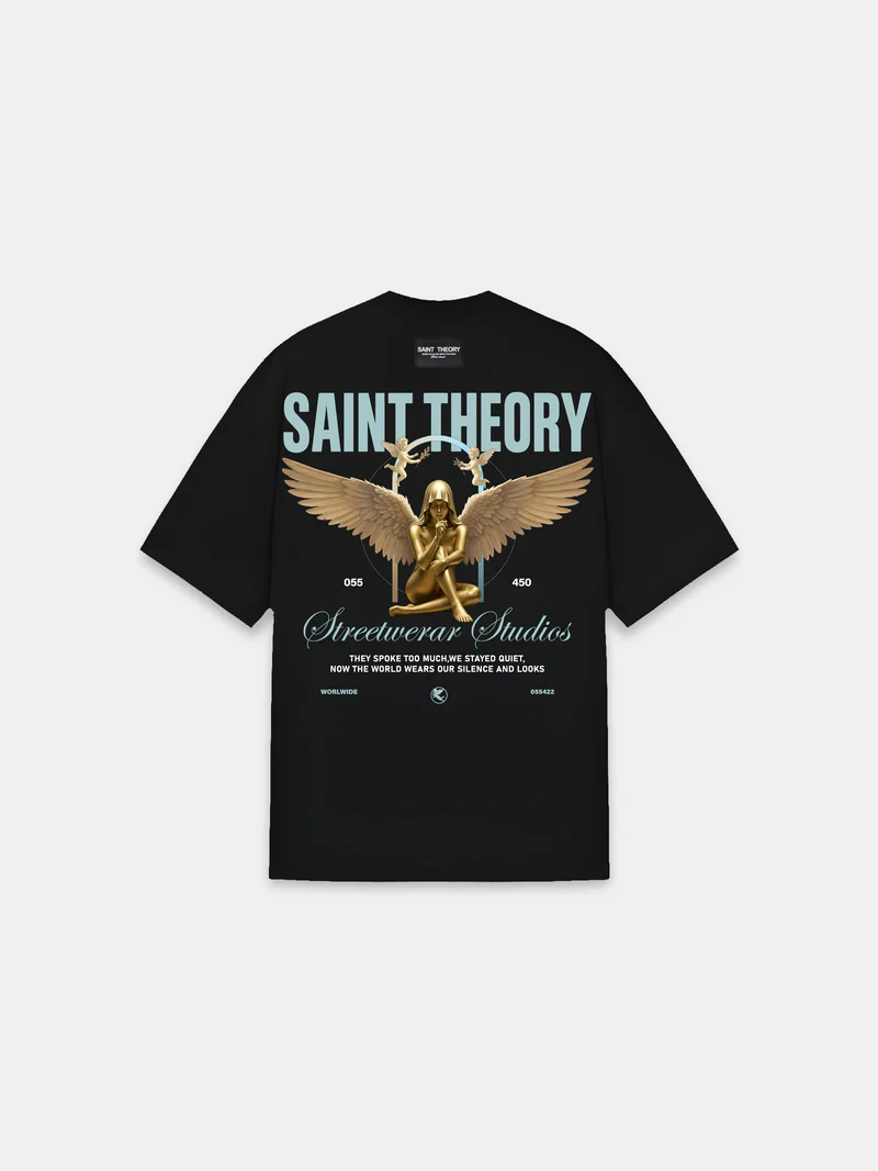 Saint Theory Camiseta evangelium secret verse elyra 2.0 angel gold black
