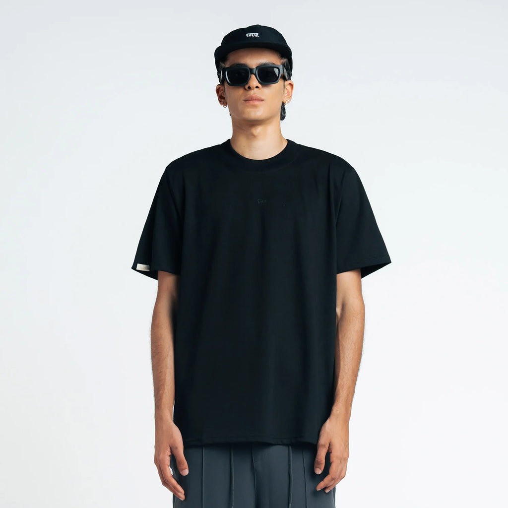 True Camiseta Clásica Logo Negro - Negra