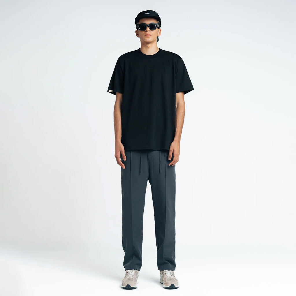 True camiseta clásica logo negro - negra