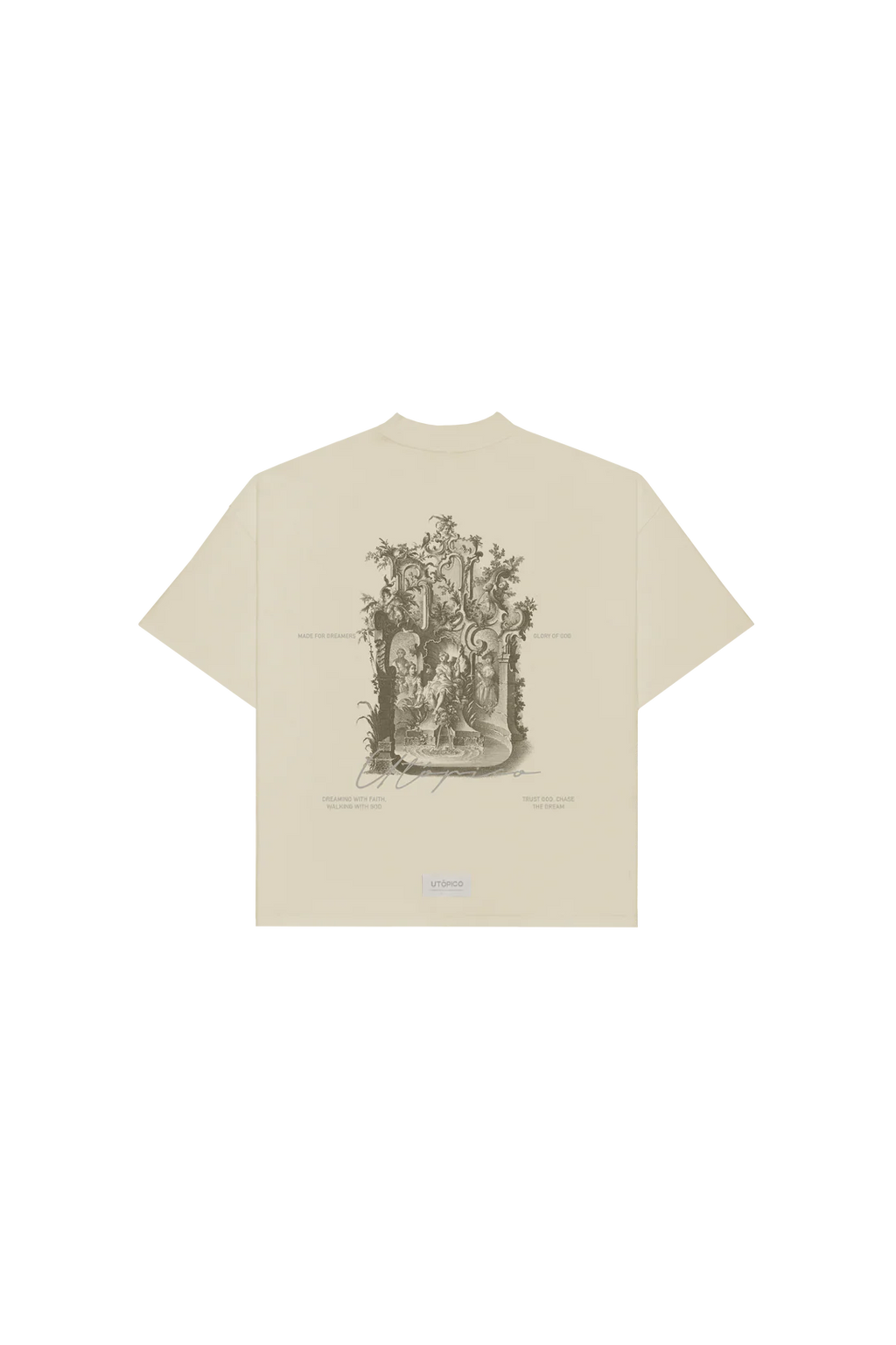 Utópico Camiseta Beige Fountain