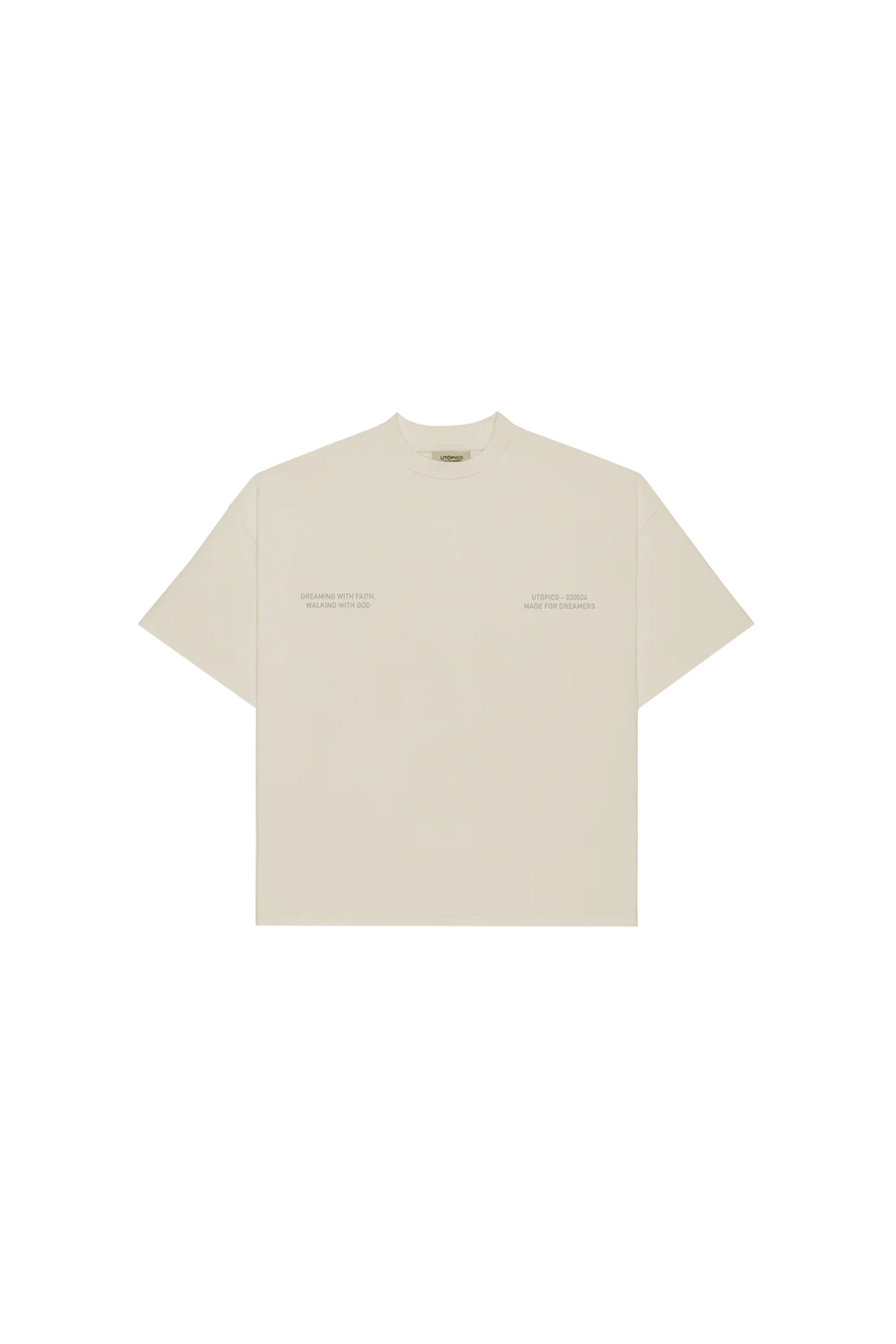 Utópico Camiseta Beige Fountain
