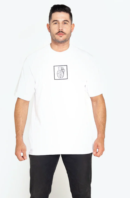 BLOW UP SLIM FIT WHITE T-SHIRT C3-0002