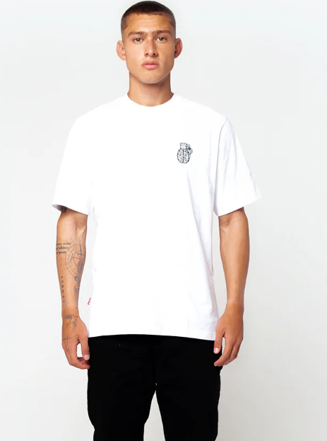 BLOW UP SLIM FIT WHITE T-SHIRT C2-0001