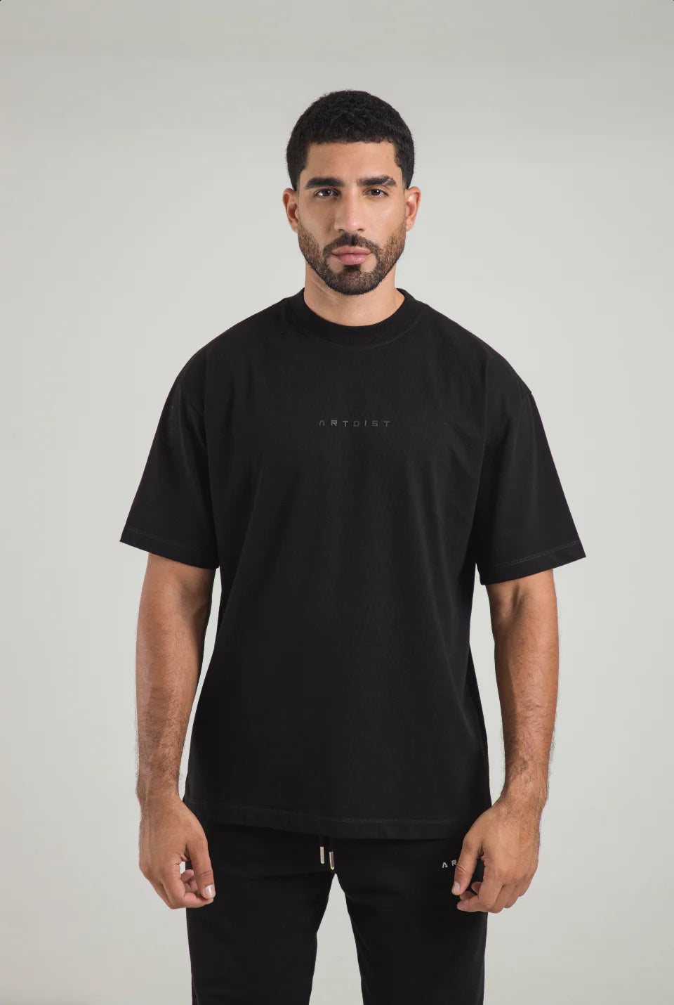 Artdist Portico Black Oversize Fit T-Shirt