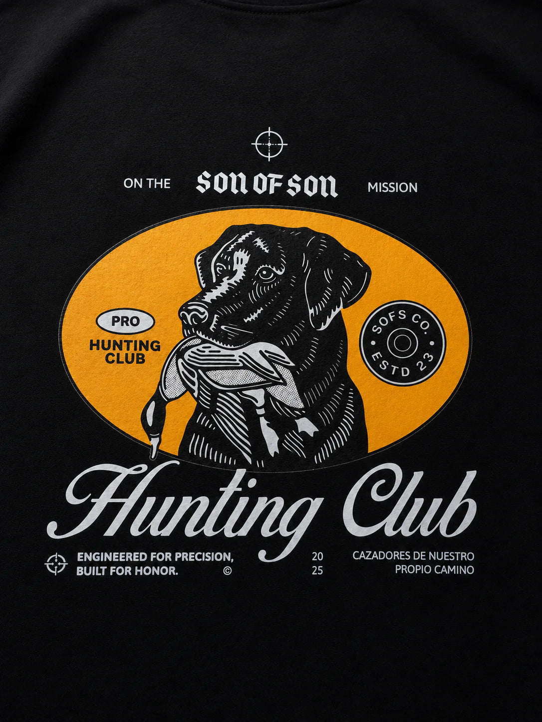 Son of son Hunting Club Regular T-Shirt — Black RT-102