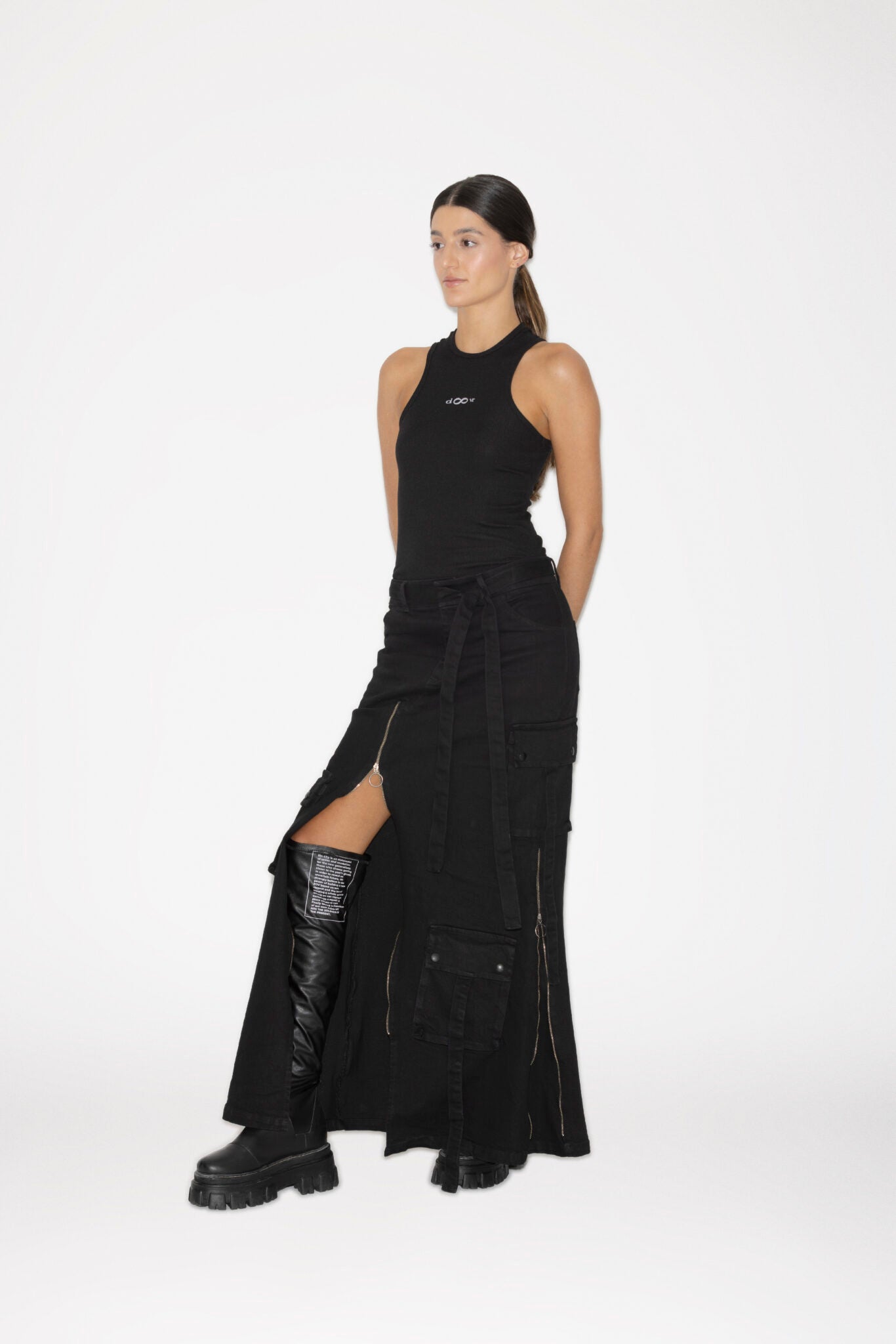 Do Over Lab coal maxi skirt