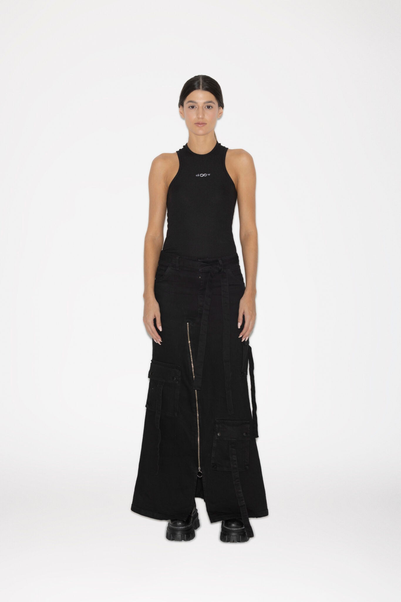 Do Over Lab coal maxi skirt