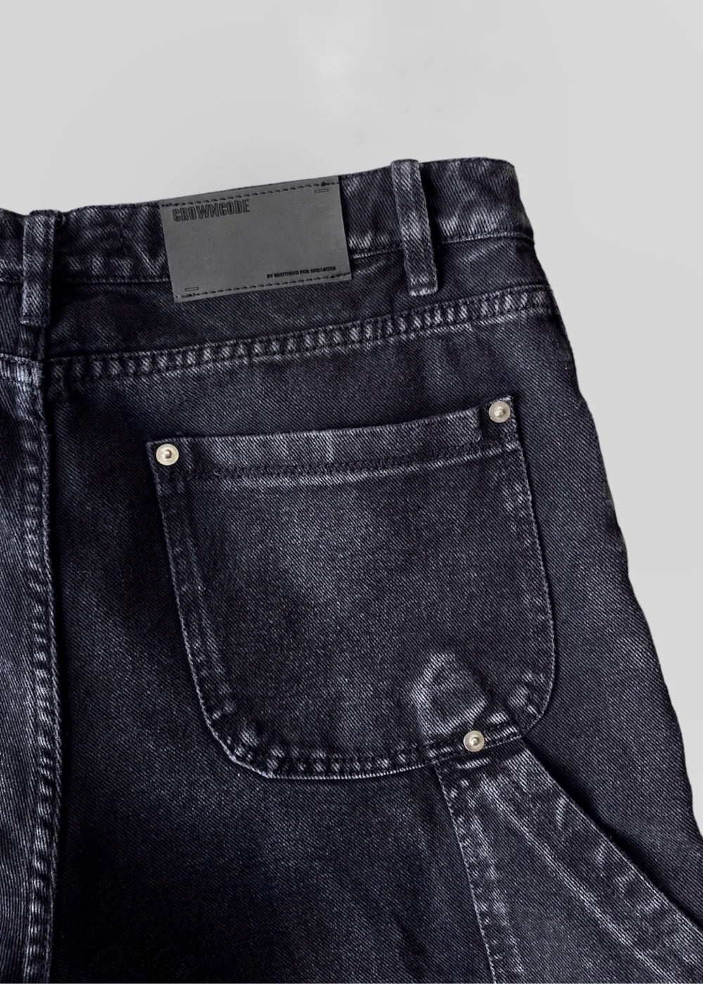 Crowncode jean carpintero - negro washed pants