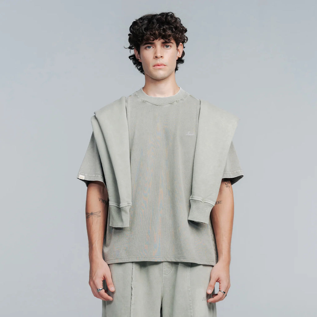 True Core Boxy Tee - Light Gray