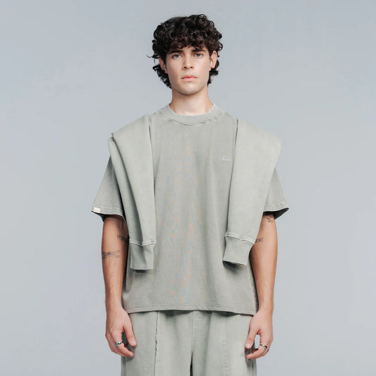 True Core Boxy Tee - Light Gray