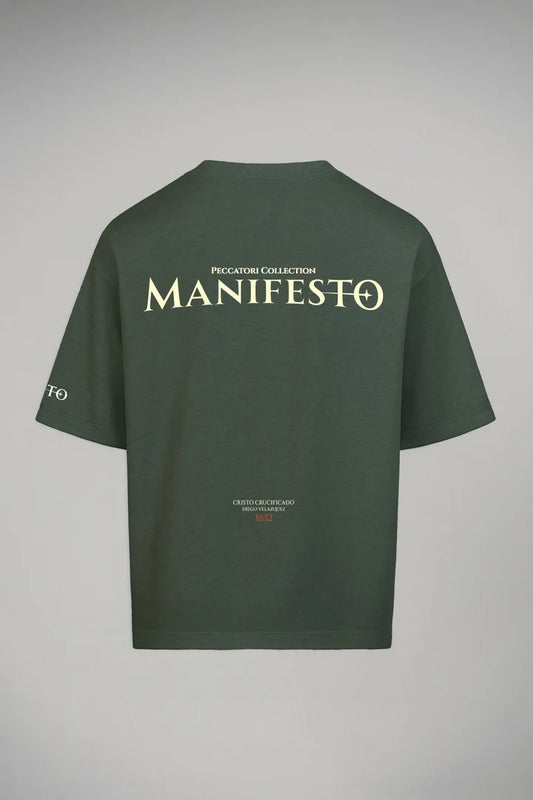 Manifesto camiseta oversize cristo crucificado