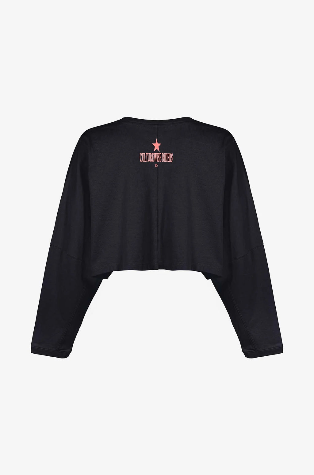 Culturewise crop top manga larga negro CWQ3CROPLS-N