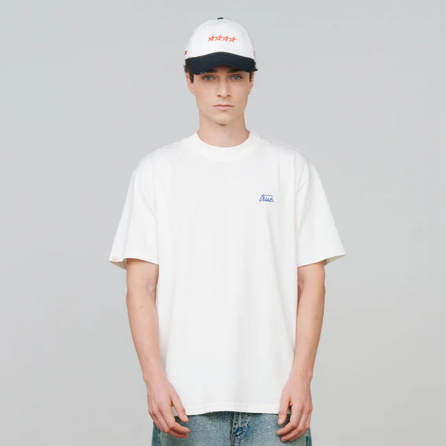 True Cursive Logo T-Shirt - Cream