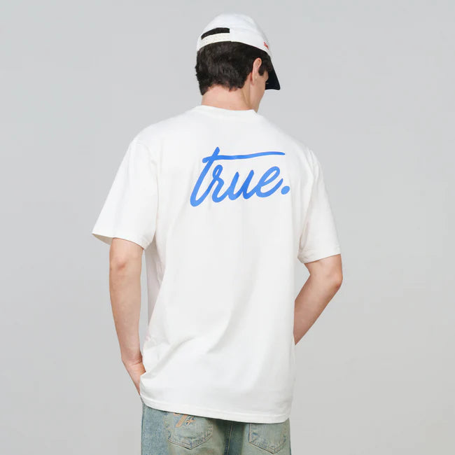 True Cursive Logo T-Shirt - Cream
