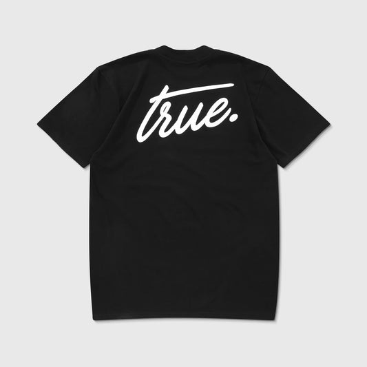 True Cursive Logo T-Shirt - Black