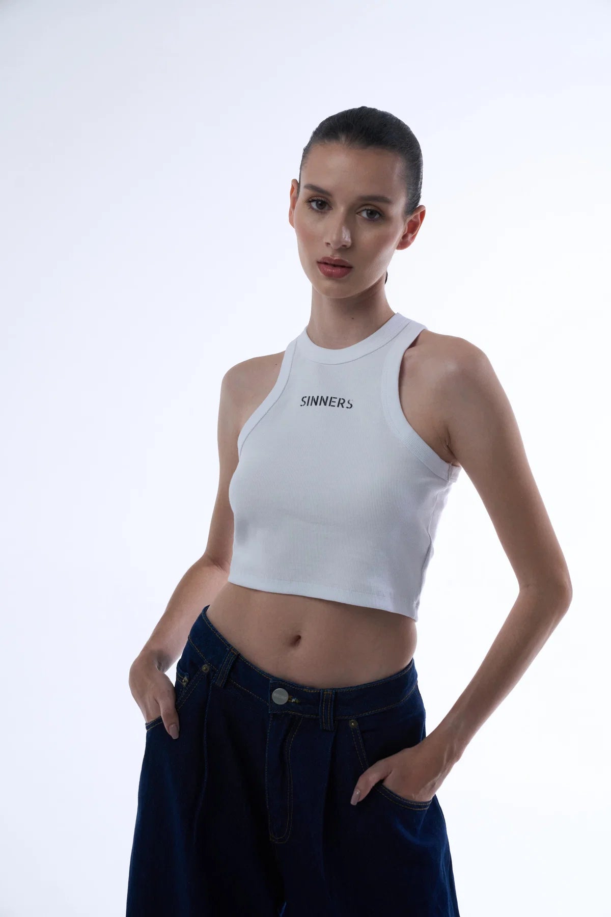 Sinners white women tank top
