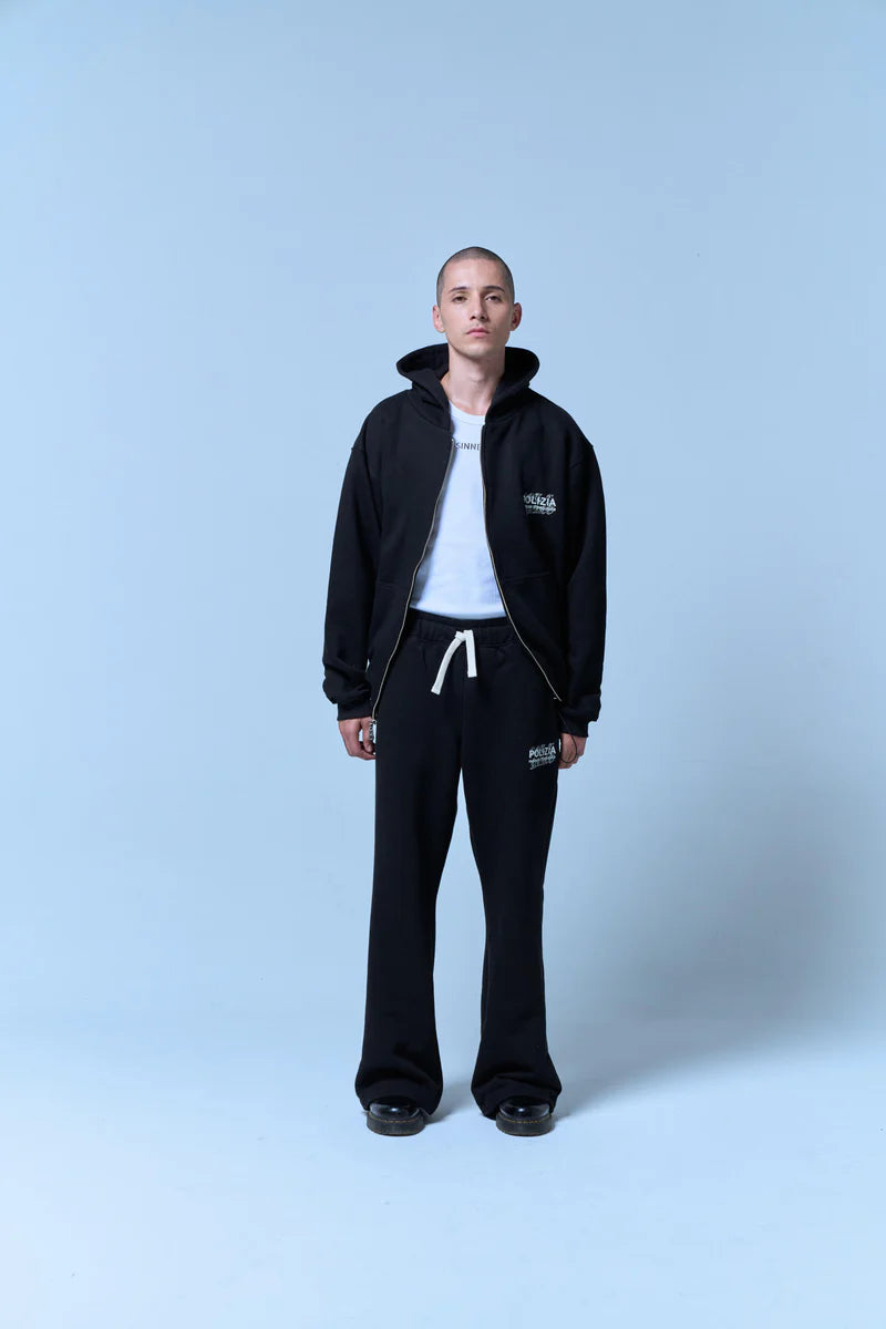 Sinners polizia black flared sweatpants
