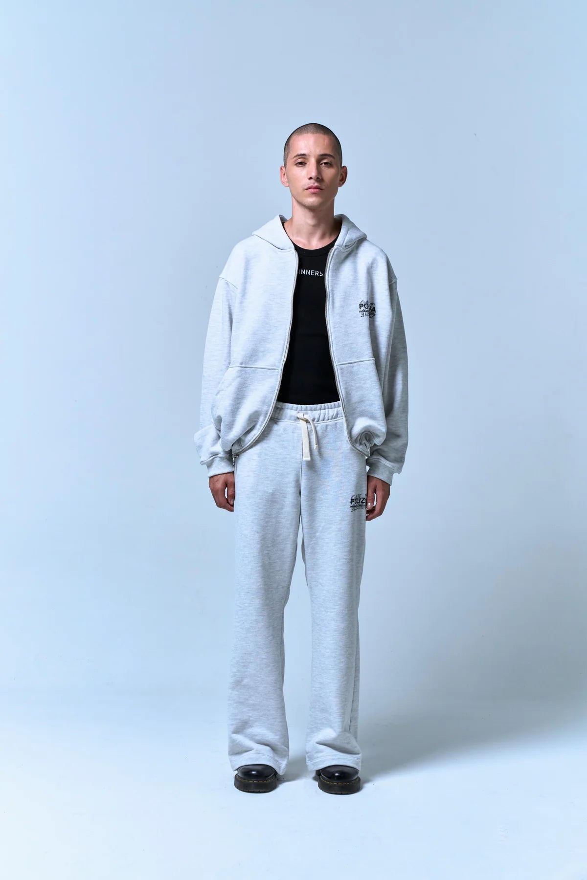 Sinners polizia gray flared sweatpants