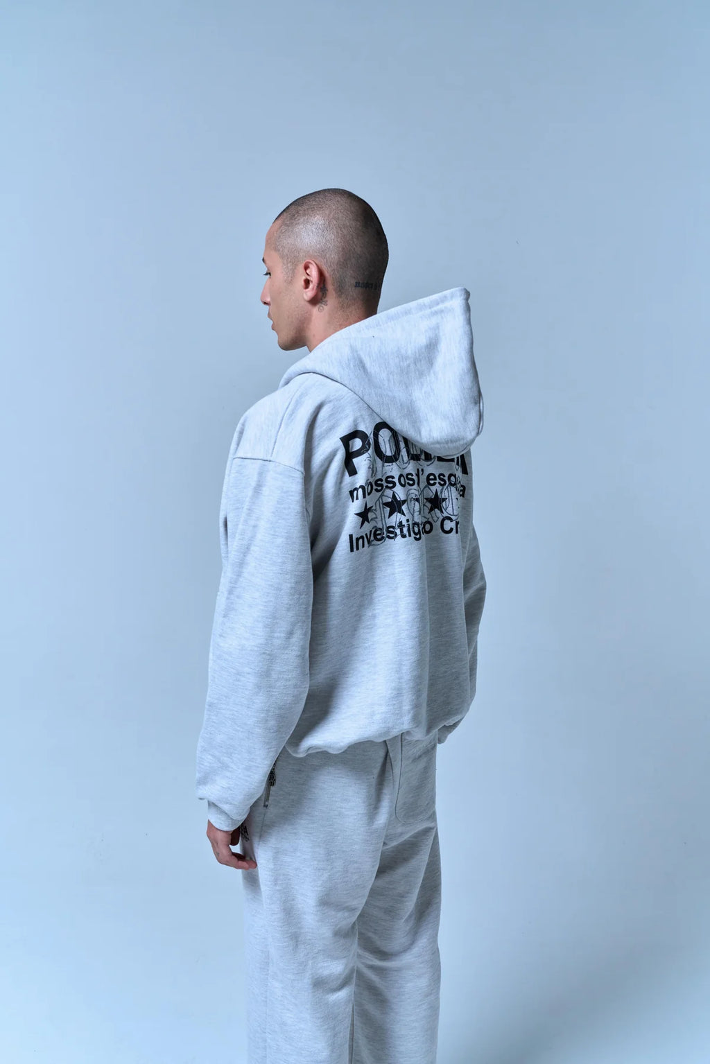 Sinners polizia gray flared sweatpants