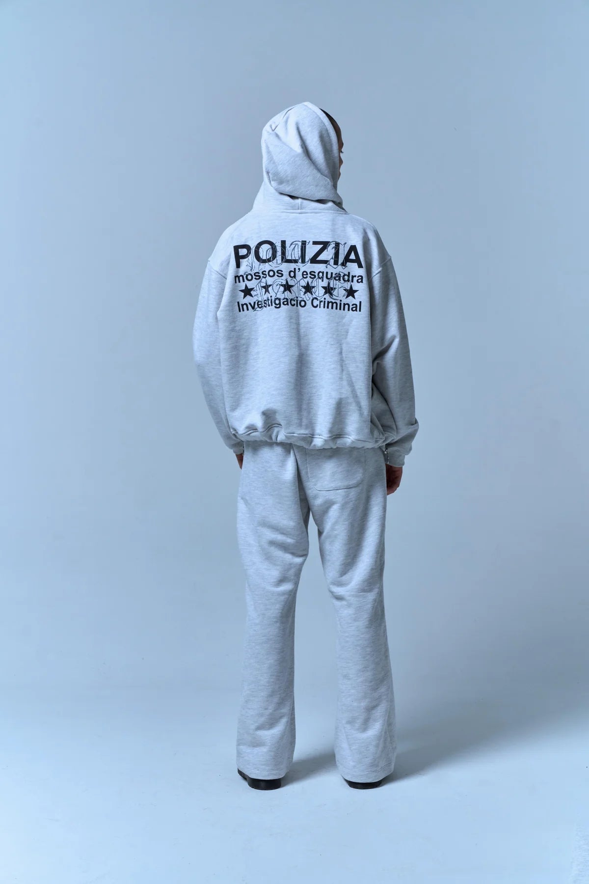 Sinners polizia gray flared sweatpants