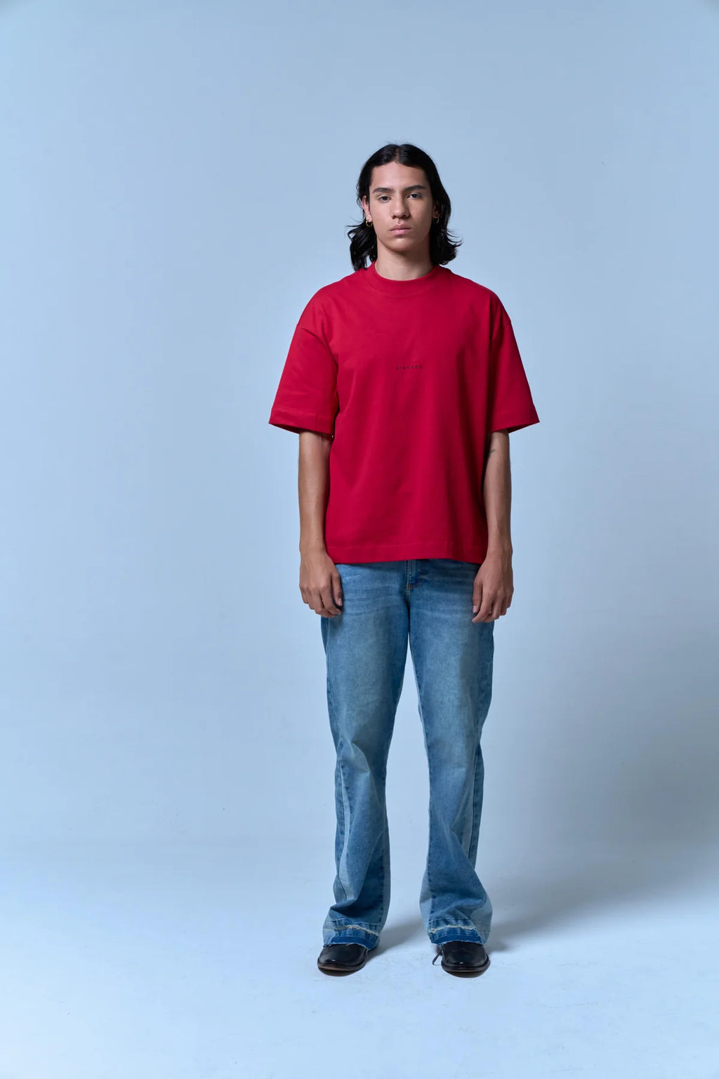 Sinners center logo red t-shirt