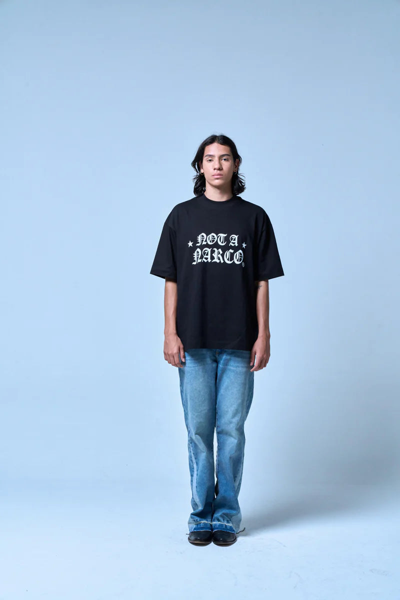 Sinners not a narco star black t-shirt