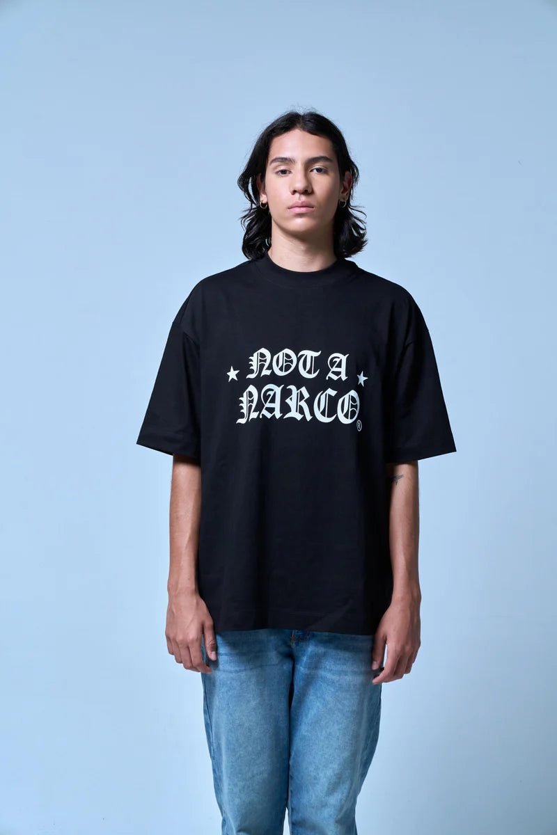 Sinners not a narco star black t-shirt