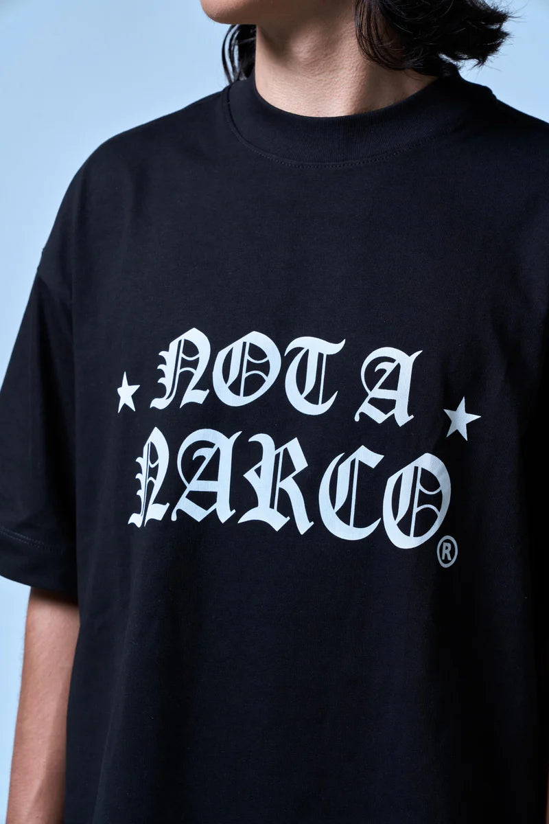 Sinners not a narco star black t-shirt