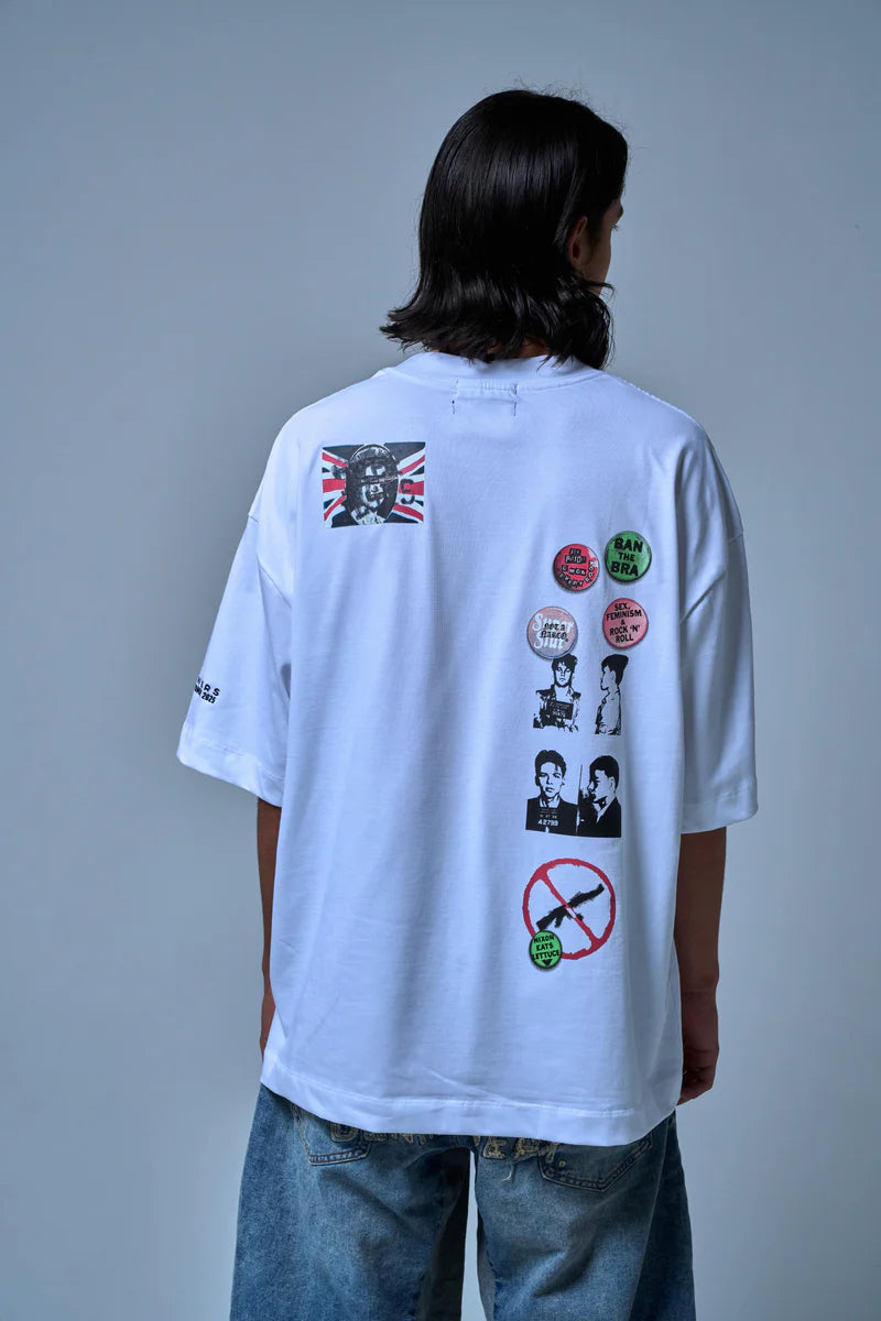 Sinners stamps white t-shirt