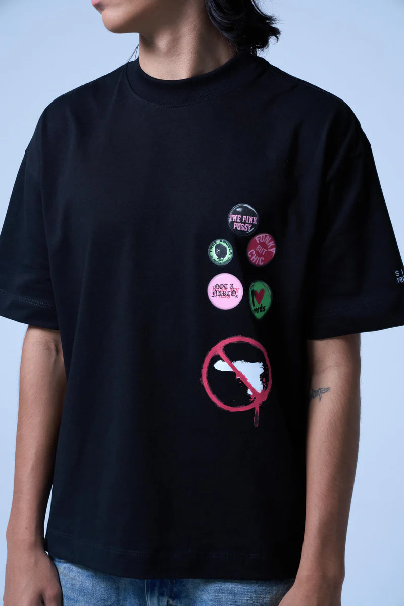 Sinners stamps black t-shirt