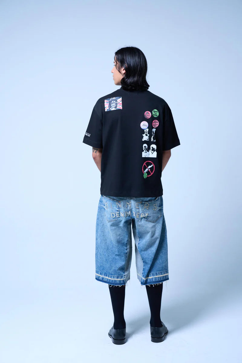 Sinners stamps black t-shirt