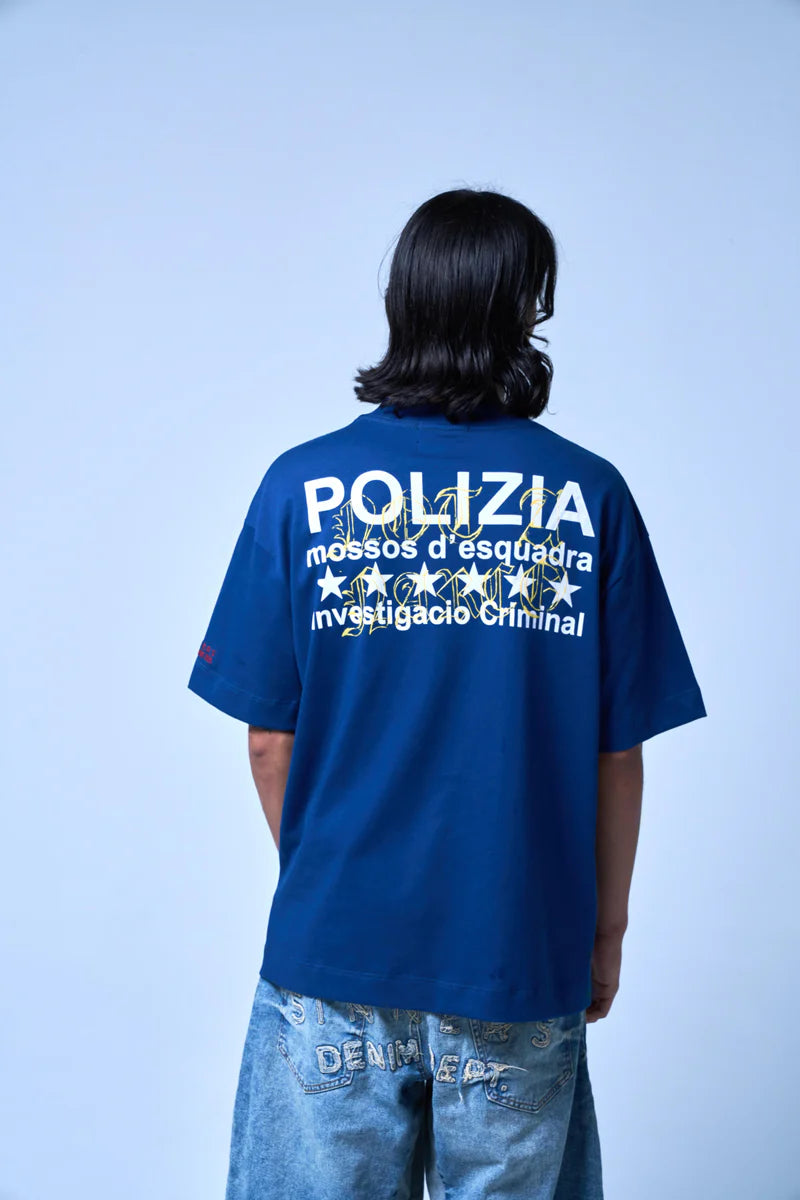 Sinners polizia blue t-shirt
