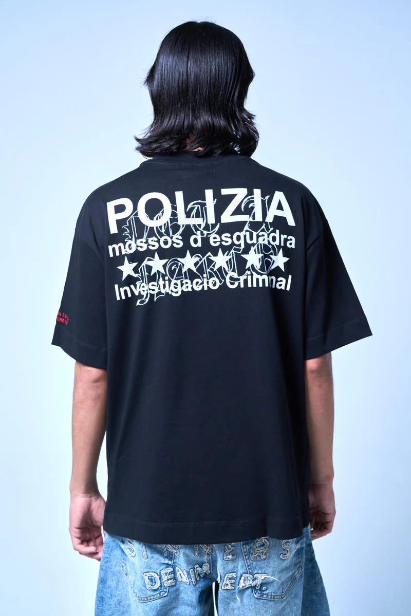 Sinners polizia black t-shirt