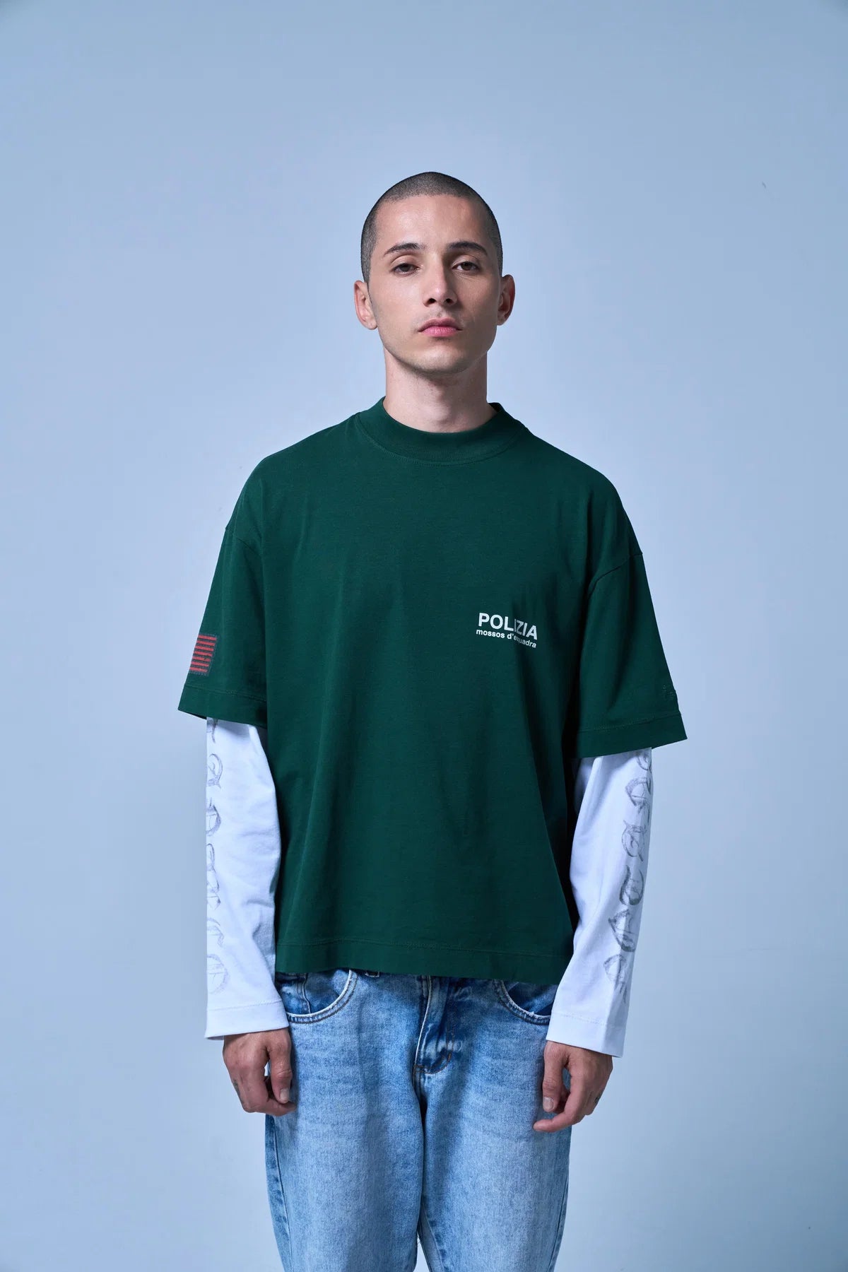 Sinners polizia green double sleeve