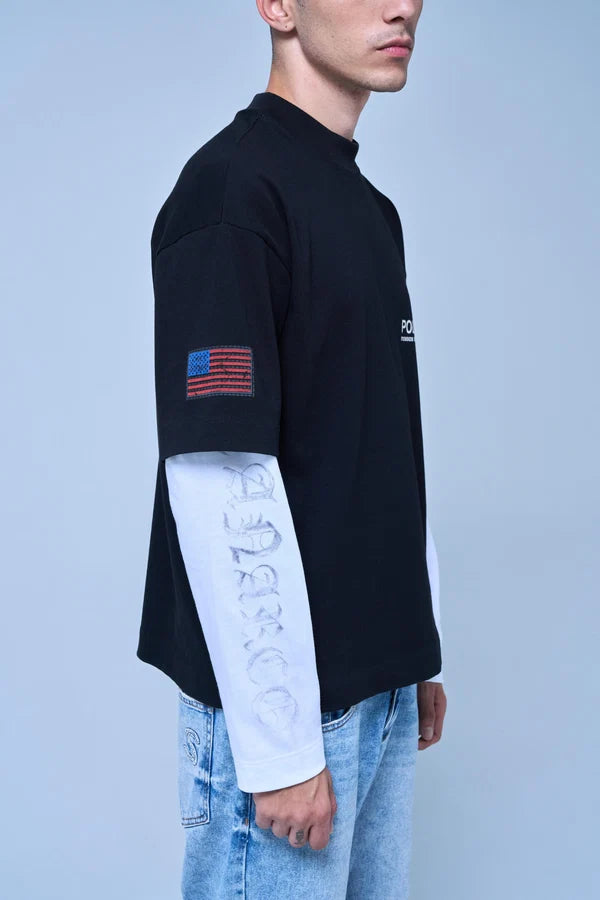 Sinners polizia black/white double sleeve