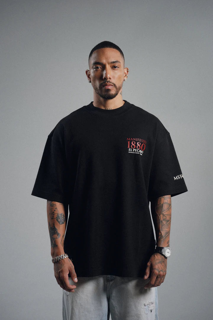 Manifesto camiseta oversize el pecado negra