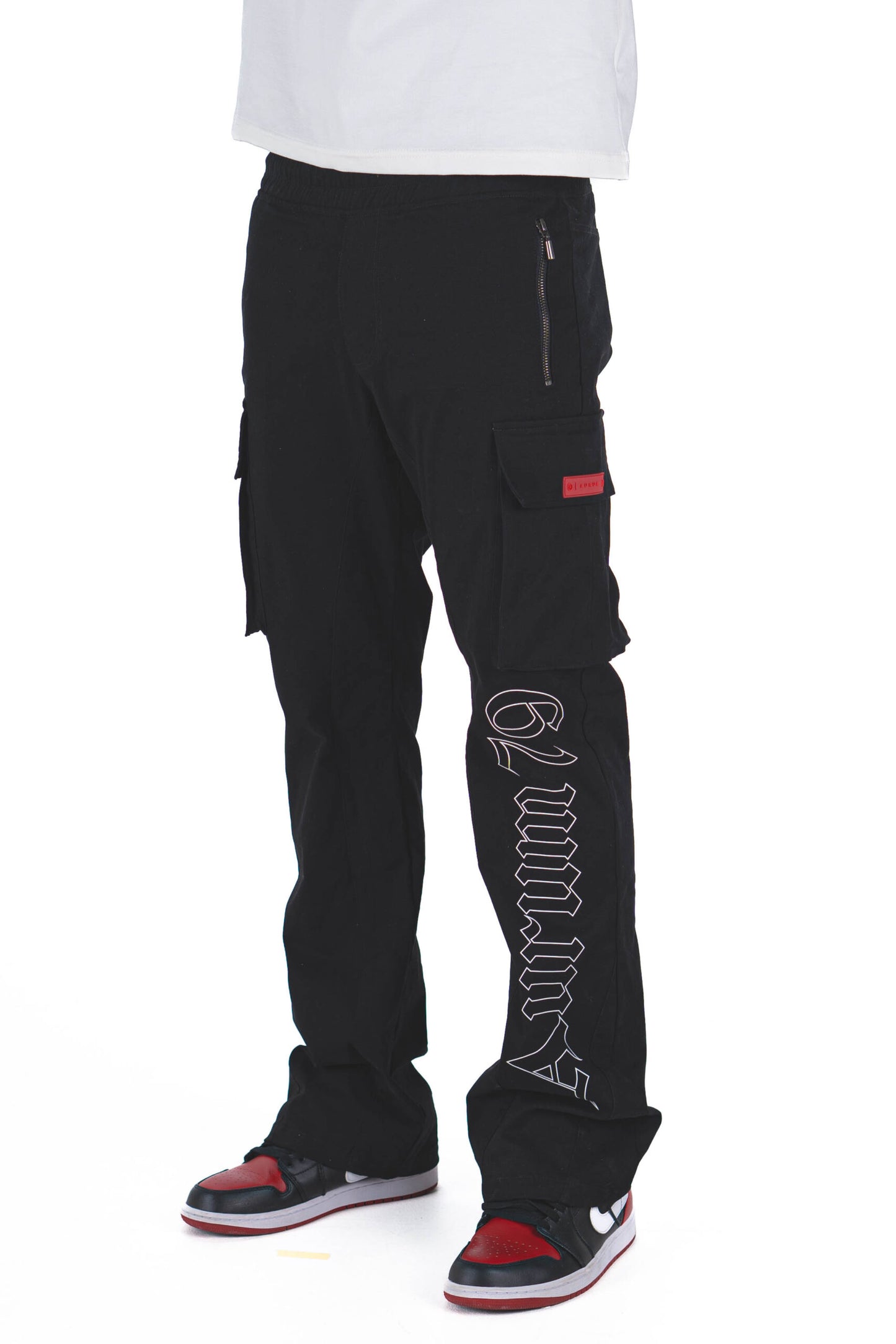 Aurum black wide cargo pants