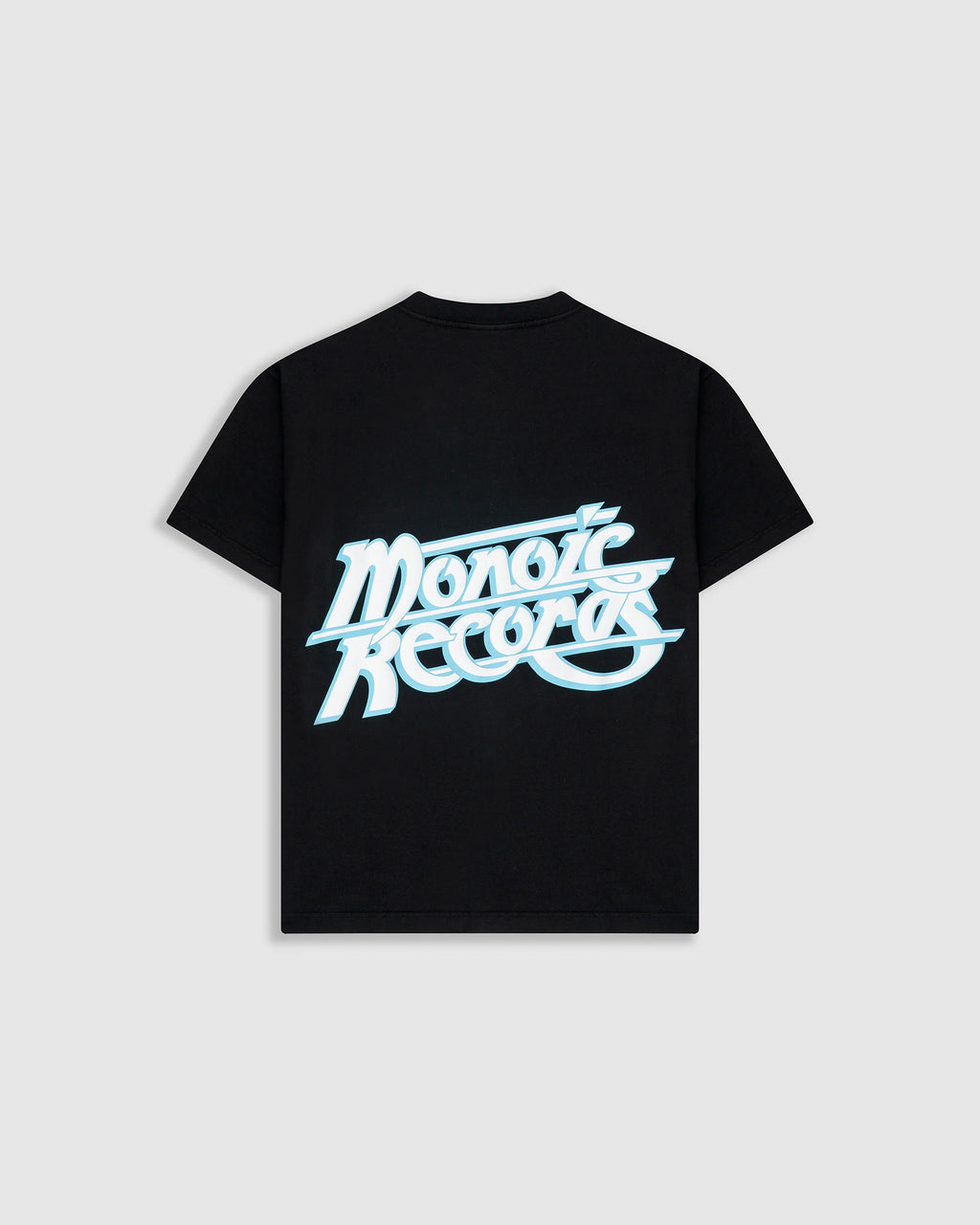 Monoic Camiseta Oversized Records - Negro Oscuro