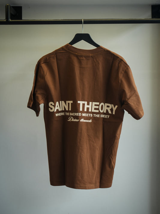 Saint theory camiseta cafe oscuro beige