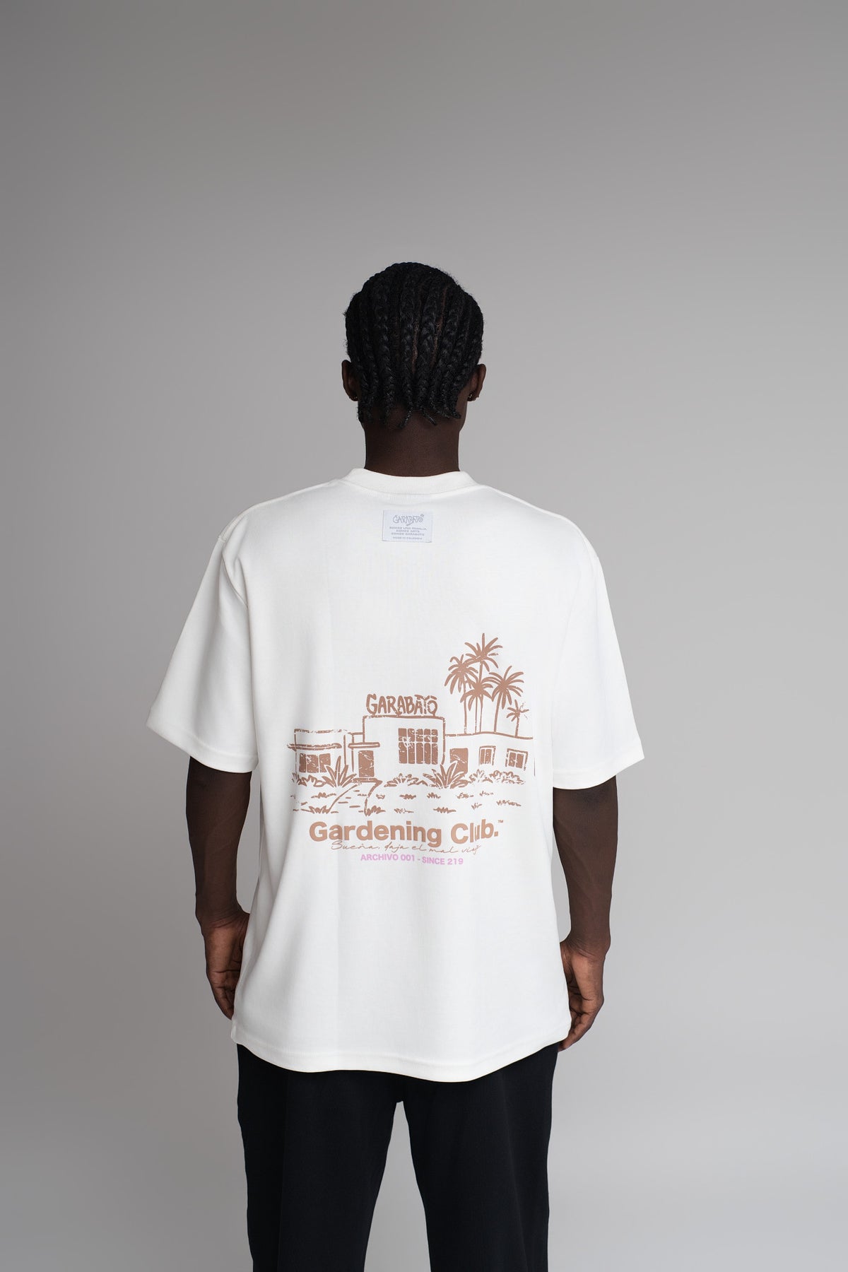 Garabato t-shirt white gardening club 001