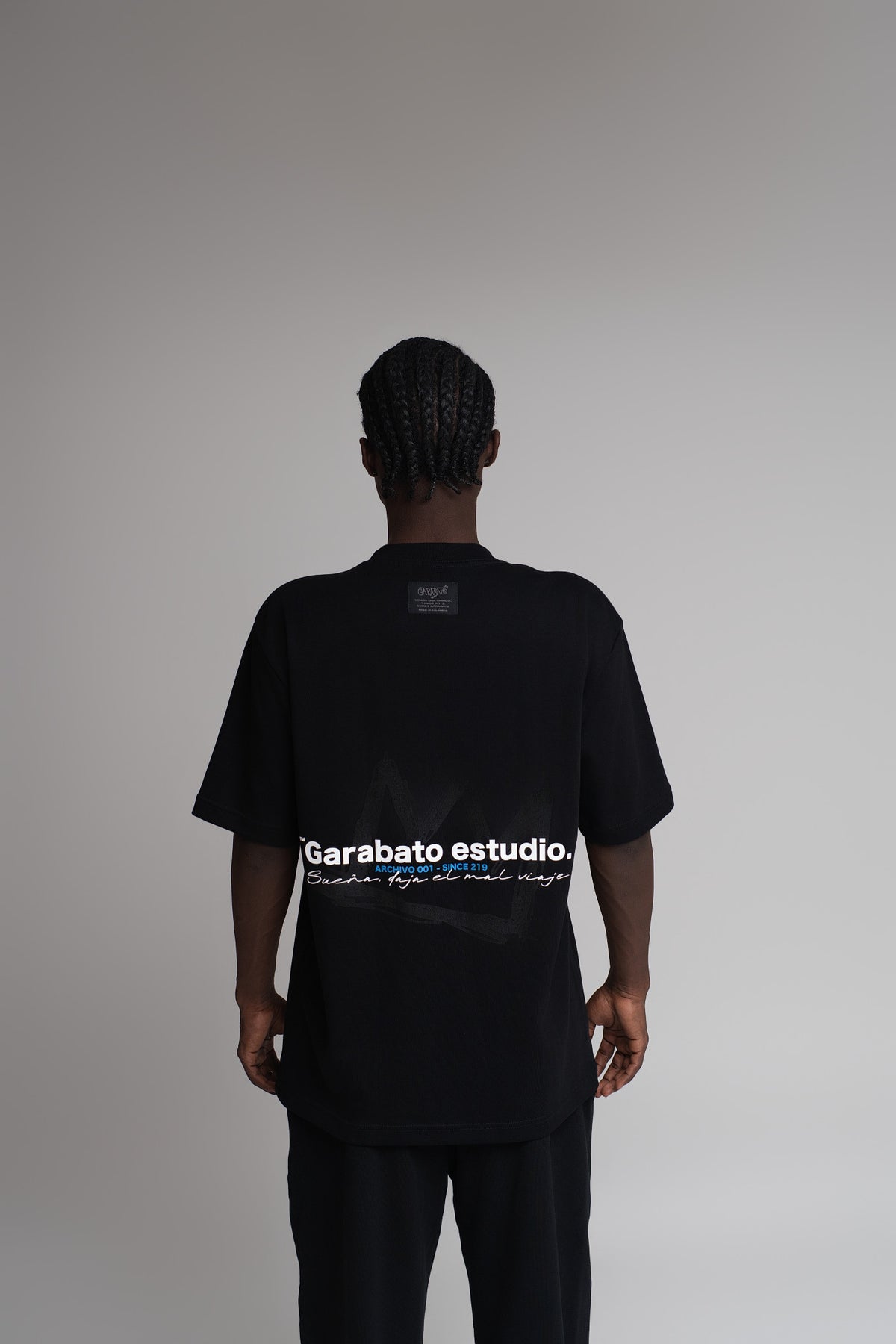 Garabato t-shirt black basic garabato estudio