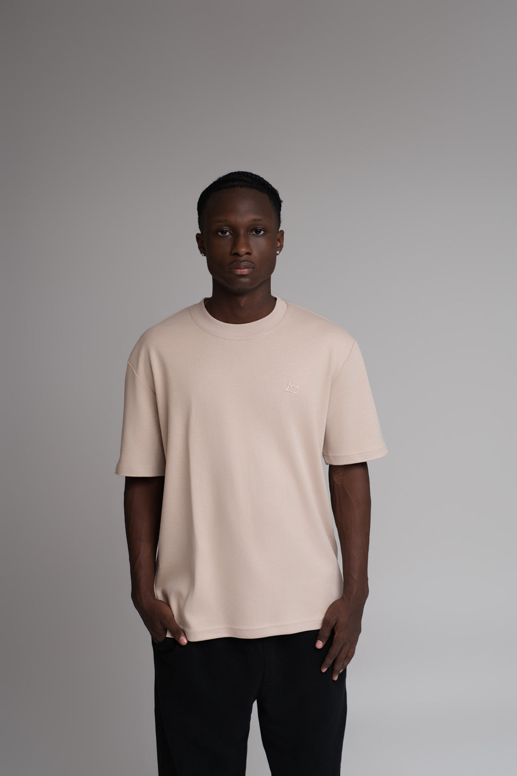 Garabato t-shirt beige basic 001