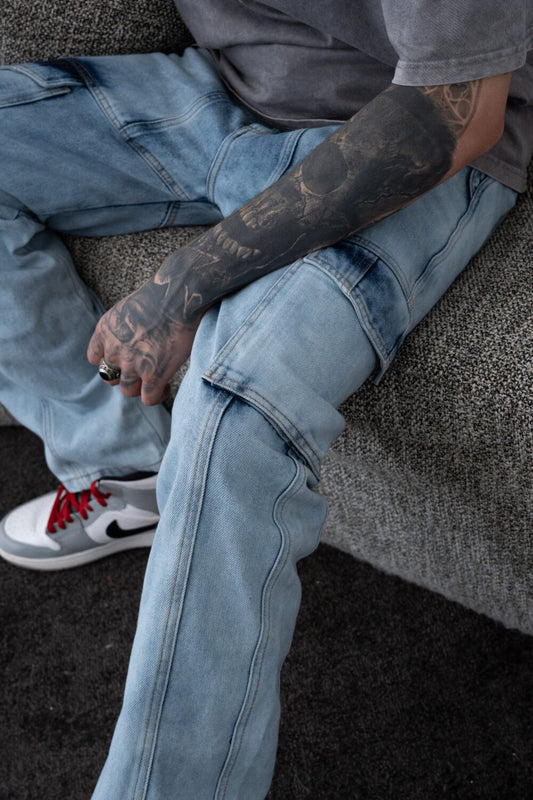 Mede cargo pant blue ice
