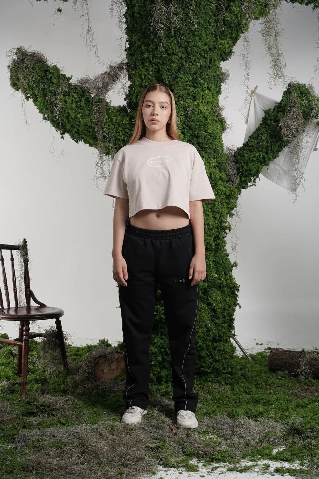 Controversy Crop Fearless Beige