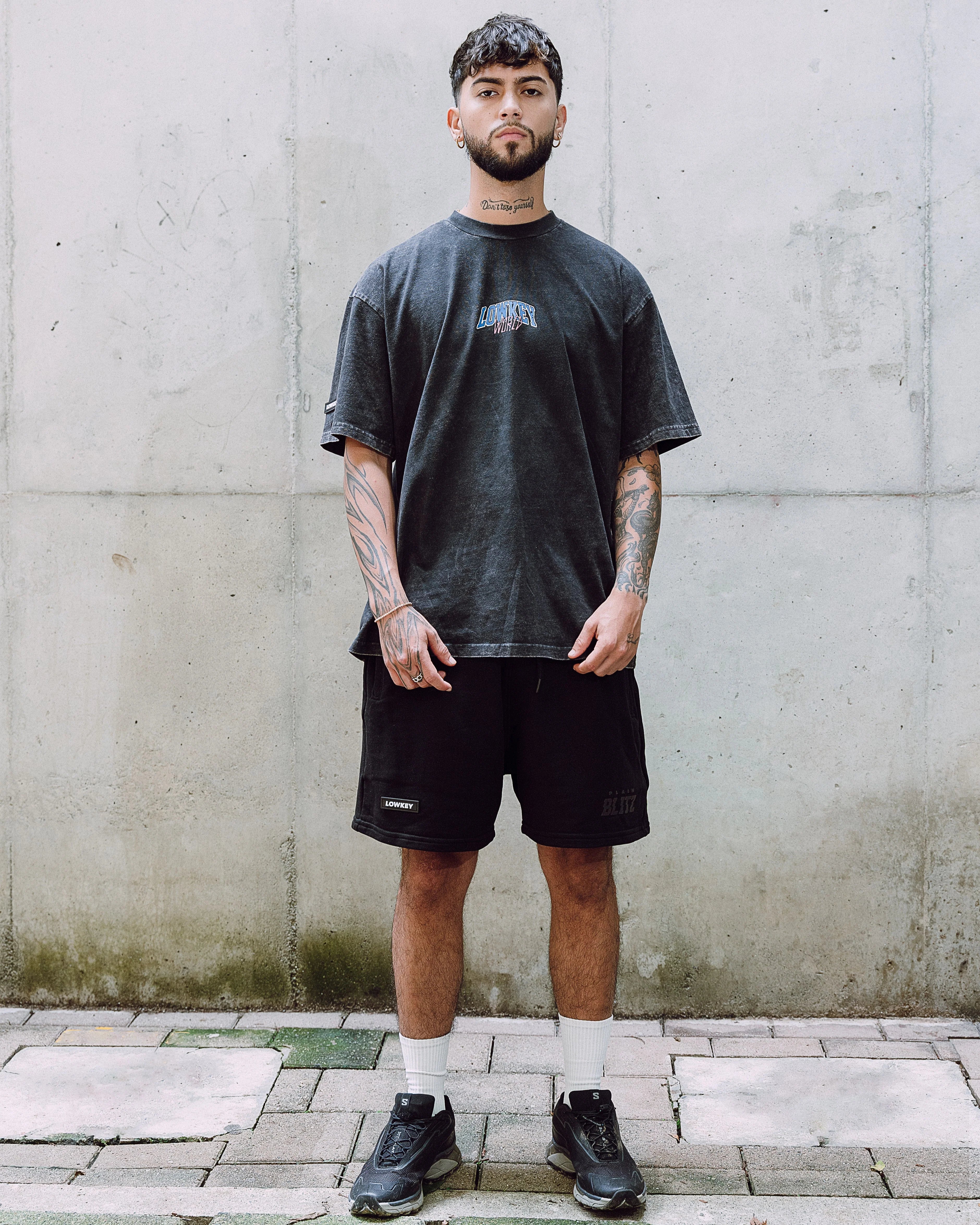 Lowkey camiseta negra wash - graphics 01
