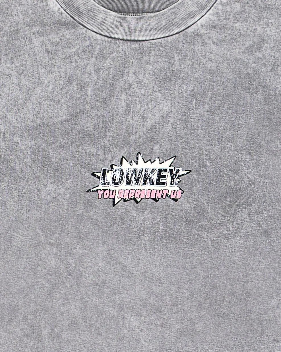 Lowkey camiseta gris wash - graphics 01