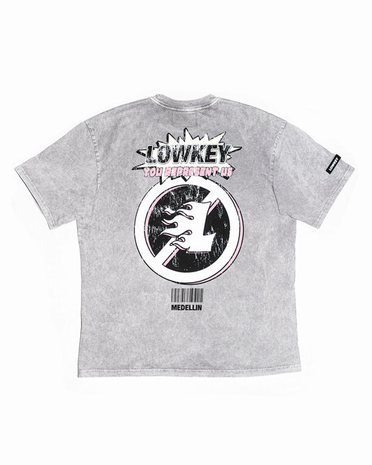 Lowkey camiseta gris wash - graphics 01