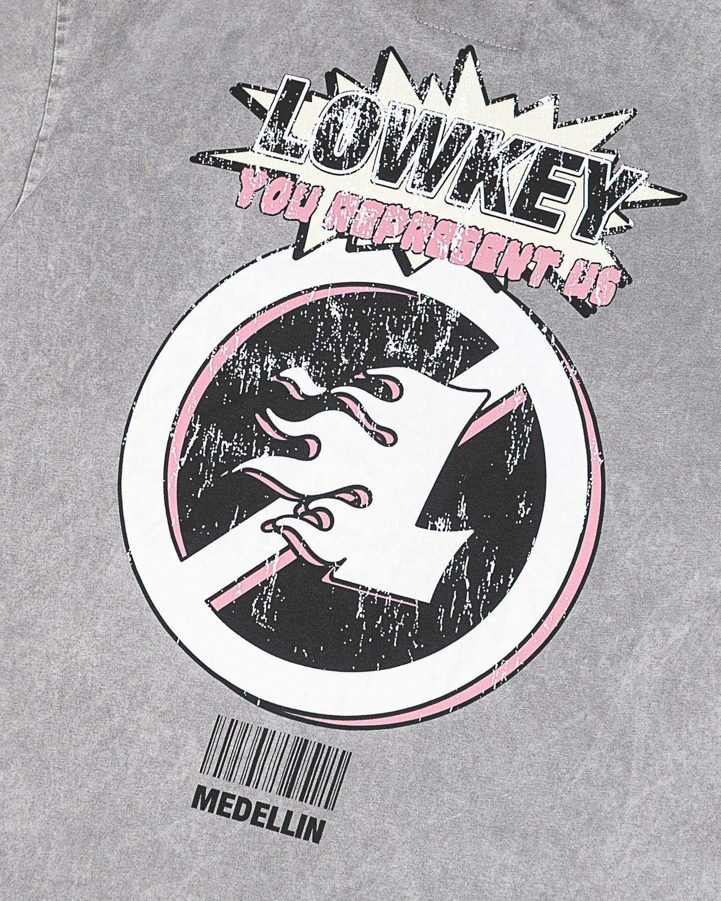 Lowkey camiseta gris wash - graphics 01