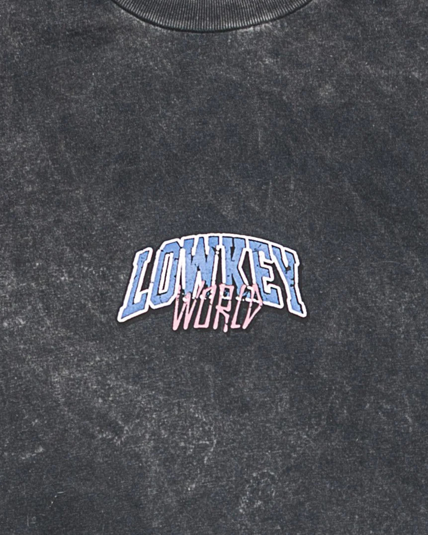 Lowkey camiseta negra wash - graphics 01